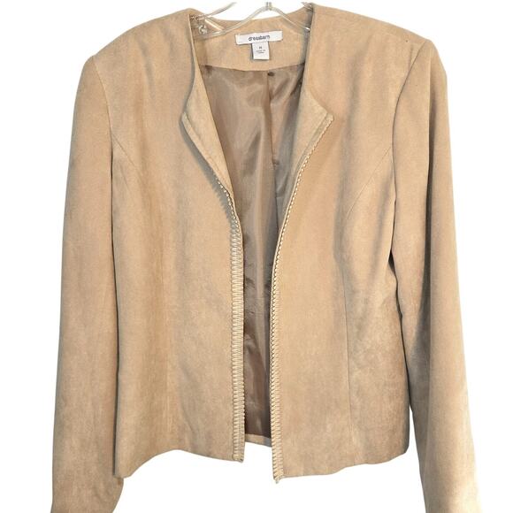 DressBarn Women's Medium M Blazer Tan Suit Coat Misses Size 8 10  Jacket - Picture 1 of 5